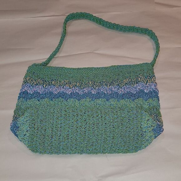 Cappelli Straworld Multicolor Should Crossbody Bag 13" x 9.5" Beautiful Stripes - Picture 4 of 13